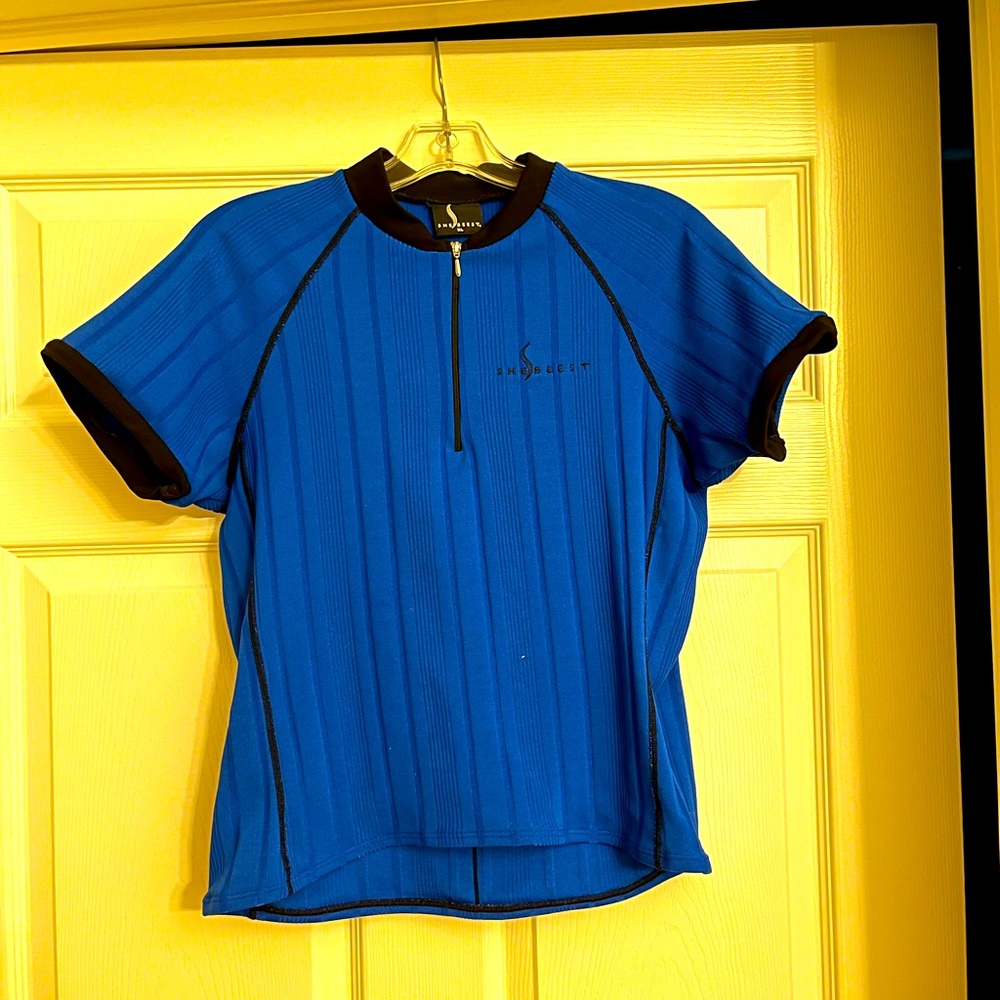 Shebeest women’s cycling jersey size XL, pretty royal blue
